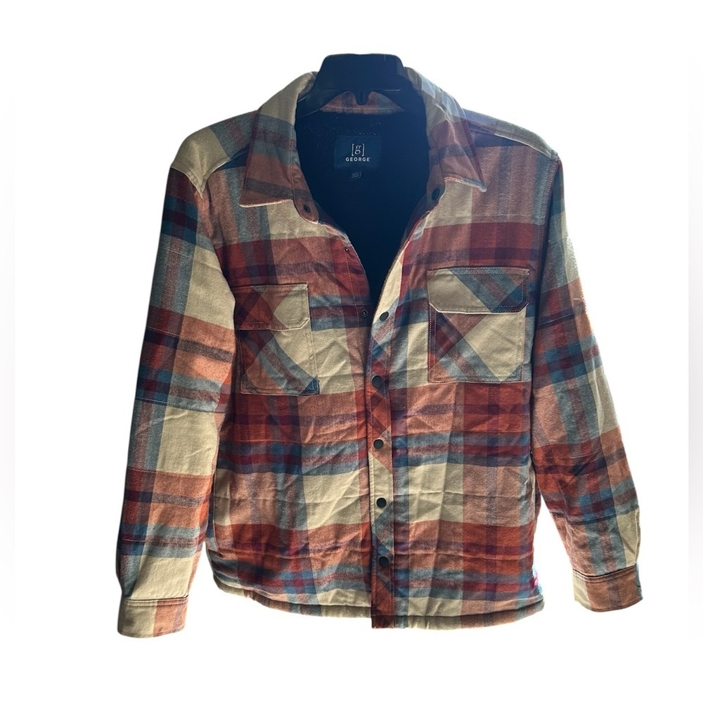 George Men’s Plaid Flannel Jacket